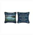 Manual Woodworkers & Weavers Manual Woodworkers and Weavers TPALAK Advice From The Lake Tapestry Pillow Reversible Filled With Recycled Fibers 12.5 X 12.5 in. Poly Blend TPALAK